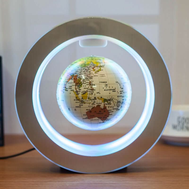 Round LED World Map Floating Globe Magnetic Levitation Light Anti Gravity Magic - XLL-Gadgets