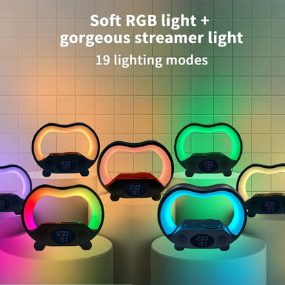 Lampe de table LED intelligente 6 en 1 avec télécommande Bluetooth, chargeur sans fil multifonction XLL-Gadgets