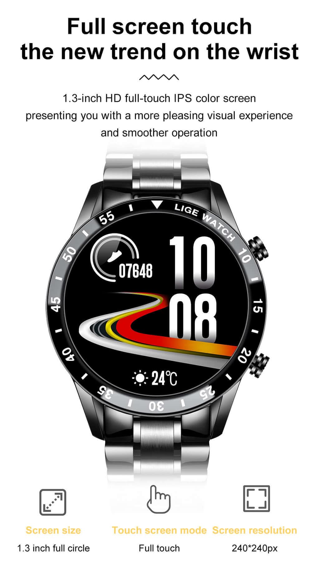 Nouvelle montre intelligente LIGE - XLL-Gadgets