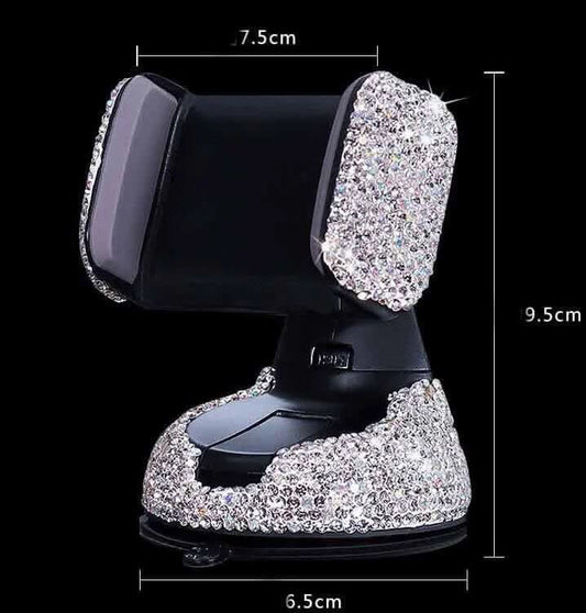 support de téléphone pour voiture incrusté de diamants Les Visionnaires
